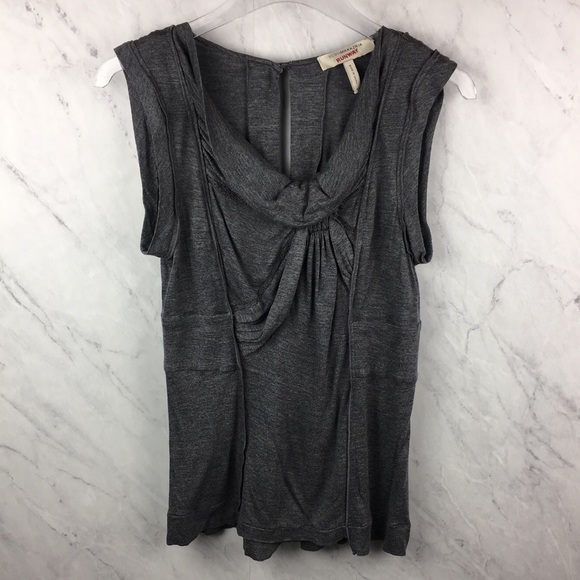 BCBGMaxAzria Tops - BCBGMAXAZRIA Runway Gray Sleeveless Open Back Tee
